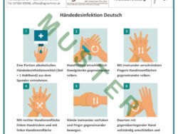 Arbeitsanweisung Händedesinfektion Deutsch/Fremdsprachen